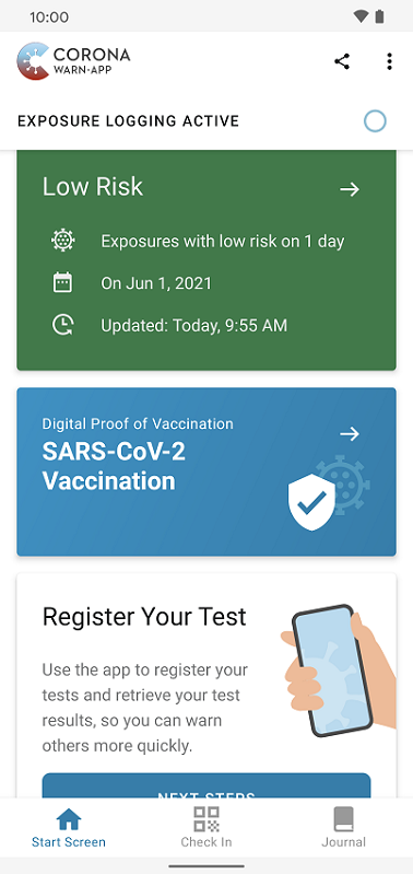 Digital vaccination certificate before
