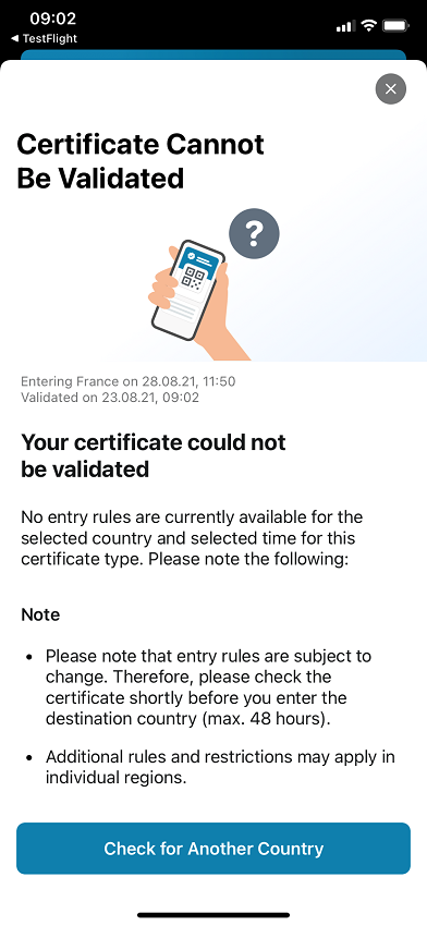 Certificate cannot be validated