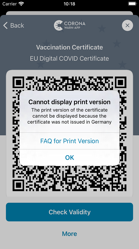 Cannot display print version notification
