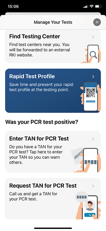 Share PCR test result